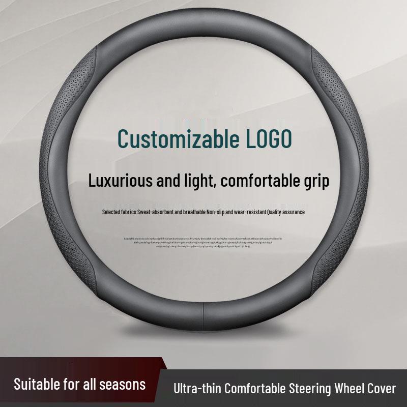 Steering Wheel Cover for BYD: Dolphin, Han, Seagull, Yuan Plus, Qin Plus DMI, Song, Tang - Includes Card Holder
