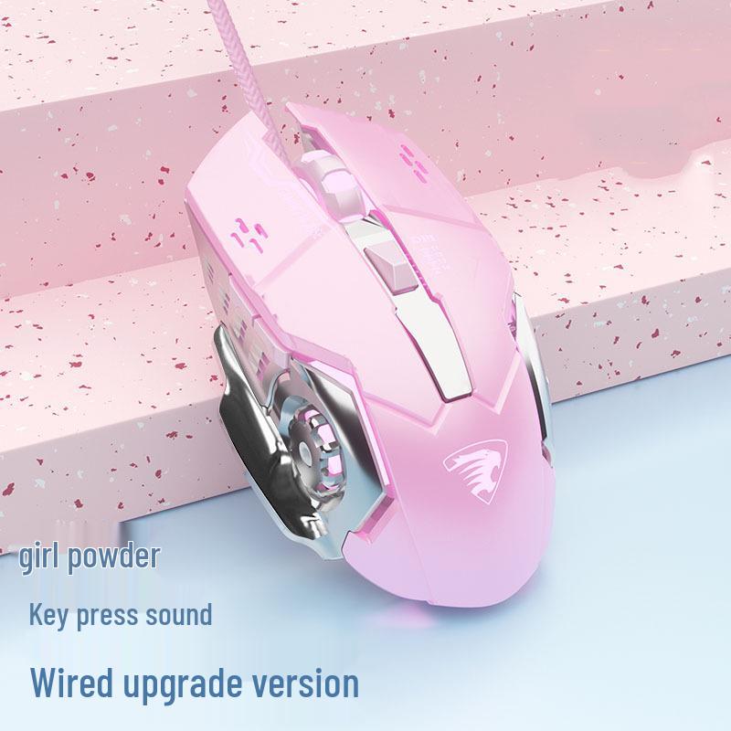 Silent Wired Luminous Mechanical Gaming Mouse for eSports and Home Office