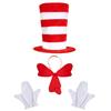 Dr Cat Seuss In The Hat Cosplay Set With Bow Tie Gloves For Costume Christmas