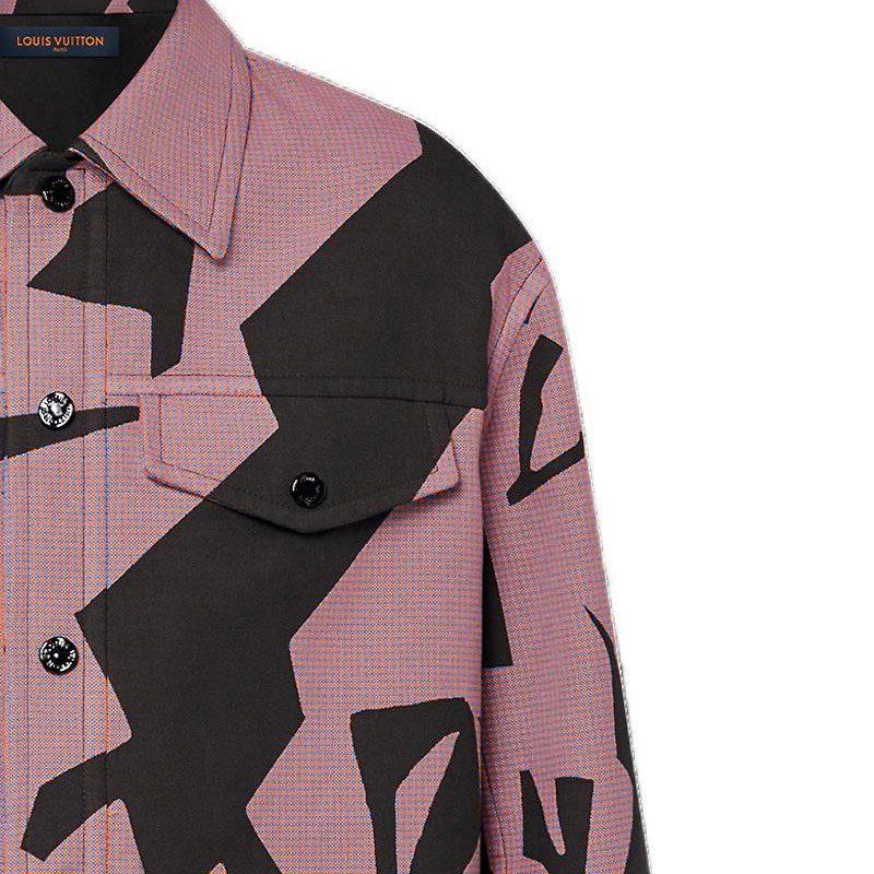 Louis Vuitton 2010 geometric-pattern shirt 1AAT2B
