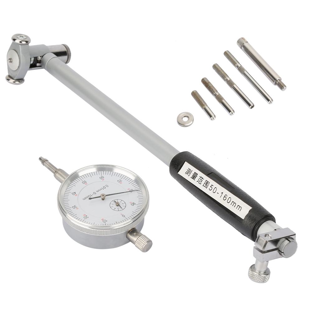Dial Bore Gauge 50 160MM Diameter Indicator Measuring Engine Cylinder Tool Kit