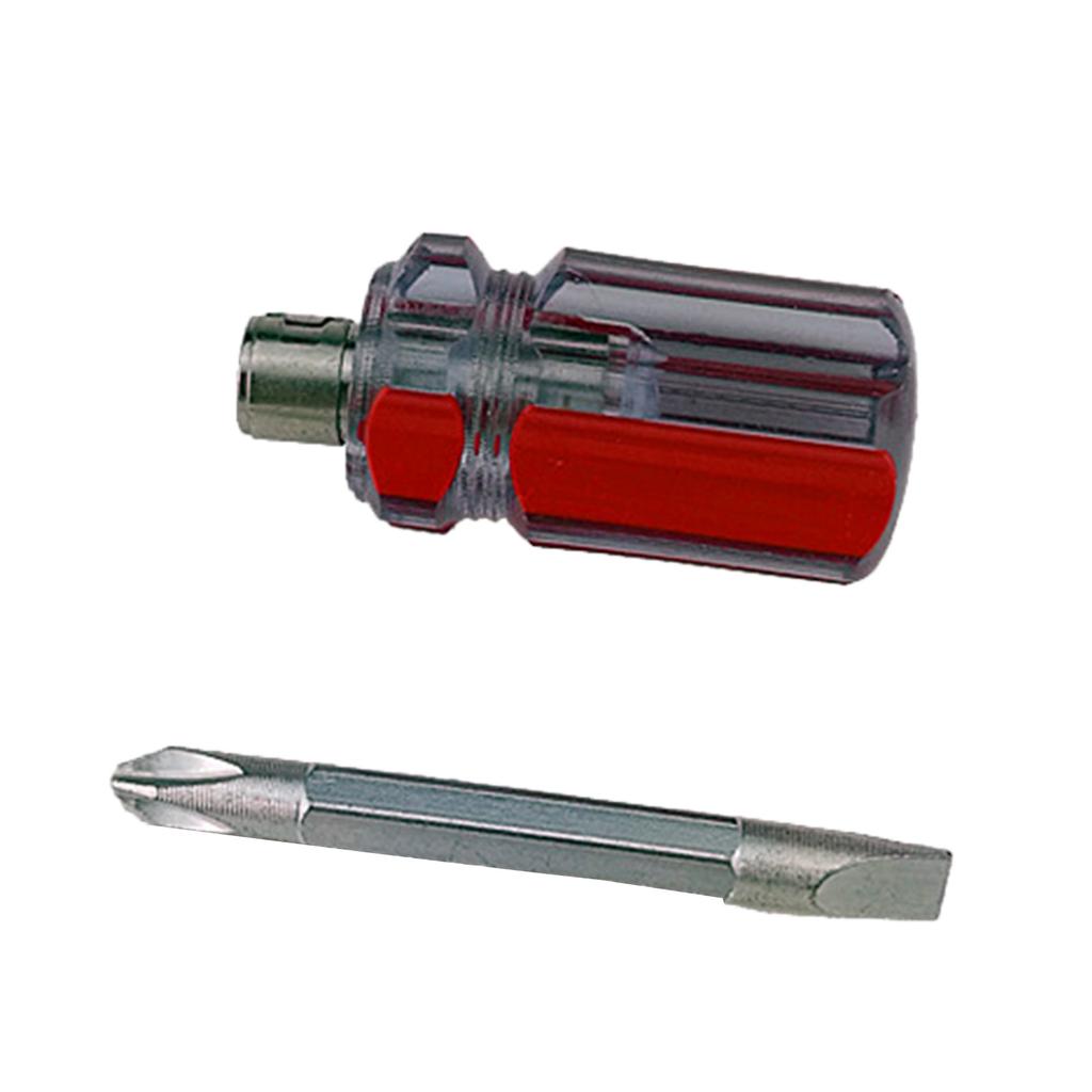 Pack of 2 Mini Double Use Screwdrivers Portable Design for Everyday Use and Emergency Repairs Flathead and Crosses Head