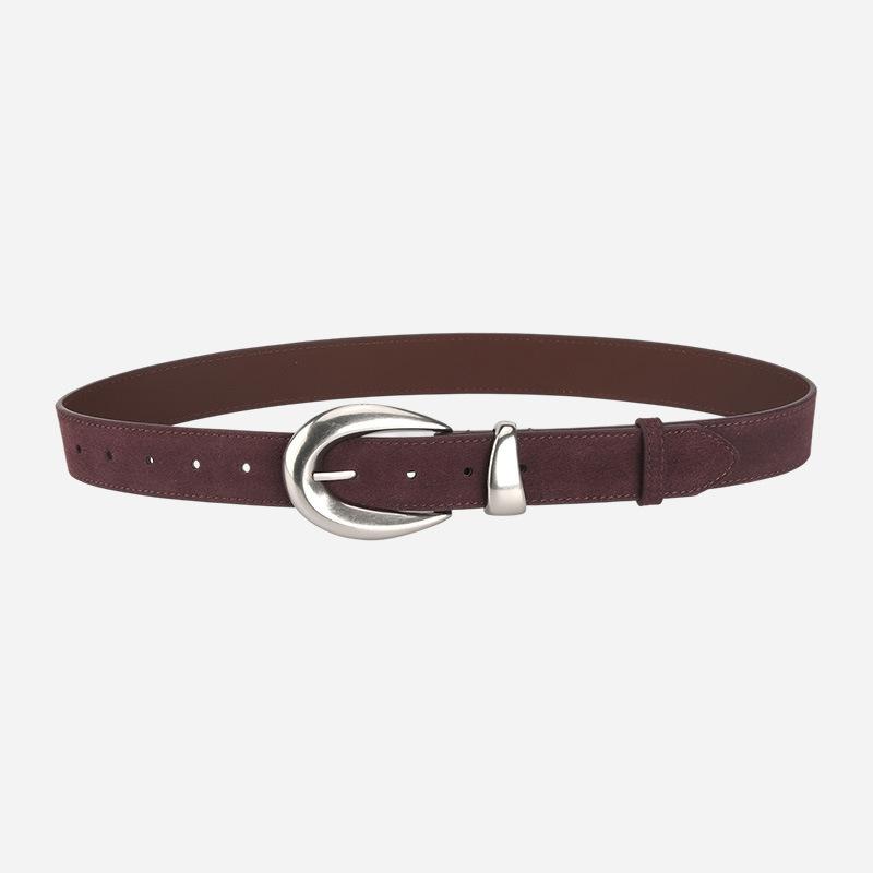 Elt acaron mehrfarbig optional Damen mattes Wildleder Ledergürtel dekorativer Gürtel Laser