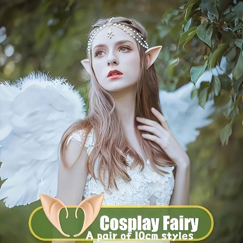 Cosplay Angel Elf Ears Silicone Fairy Vampire Ear DIY Themed Party Costume Accessories Halloween Christmas Decor Photo Props