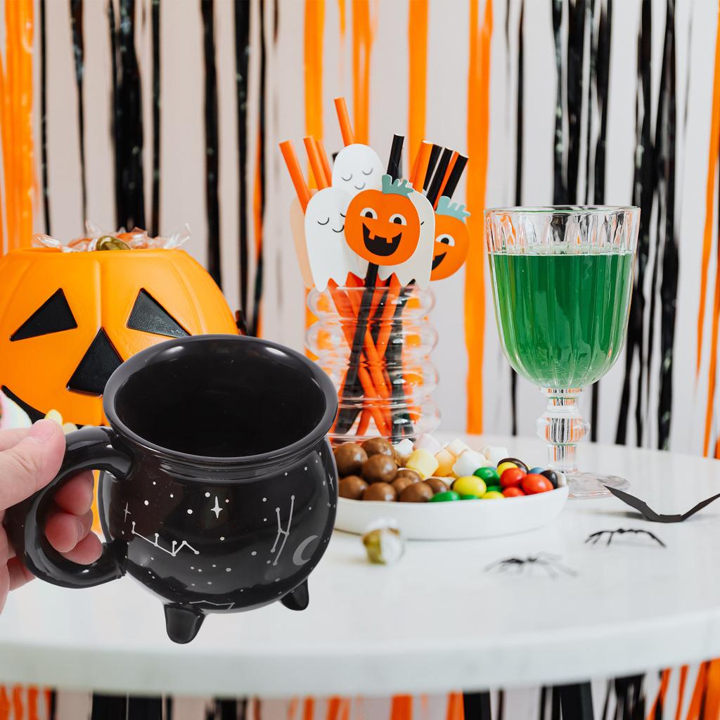 Halloween Mug Ceramic Cauldron Coffee Cup for Hot Drinks Water Soda Cocktails Perfect for Family Gathering Party Time