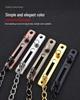 Chaîne de verrouillage de porte coulissante antivol pour chambre d'hôtel en acier inoxydable