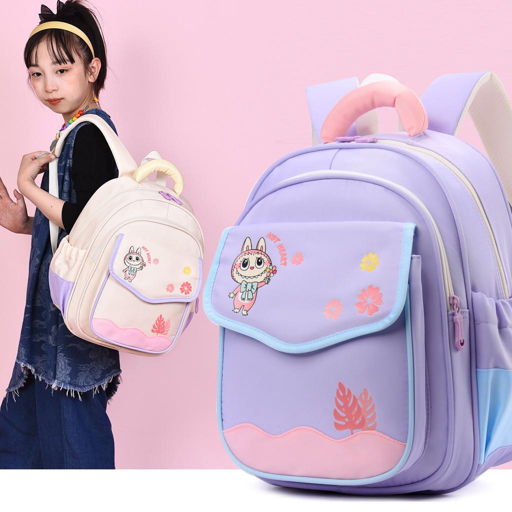 Kids School Backpack With Cartoon Pattern And Nylon Material For Preschoolchildren