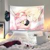 Kawaii Style Girl Hanging Cloth Cartoon Dormitory Bedroom Bedside Tapestry Wall Background Cloth Rental House Decorative Cloth