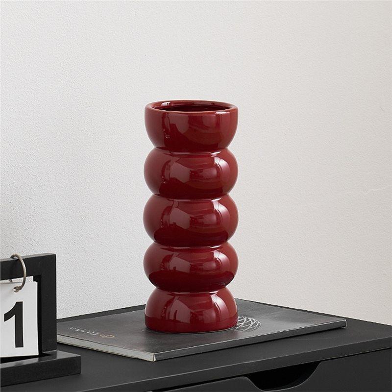 A25F - Ideal für Hochzeiten und Hotels, Elegante rote Vase für die Wohn- und Bürodekoration