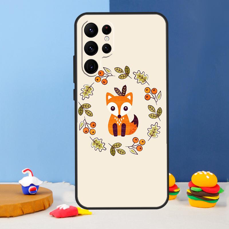Fox Animal Pattern Phone Case For Samsung Galaxy S25 Ultra S9 S10 S20 S21 S22 Plus S23 FE S24 Ultra Cover Coque