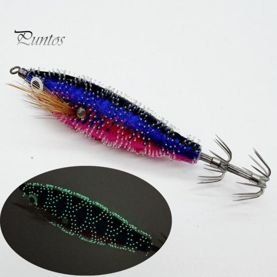 7.5CM/6G Bionic Shrimp Lure with Squid Hook Glow-in-the-dark Realistic Artificial Bait Saltwater Freshwater Bass Walleye Trout Fishing Accessories