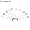10Pcs Gold Silver Plated Simulated Pearl Alloy Copper Long Brooch Pin Lapel Dress DIY Craft Jewelry Making Brooches Accessories