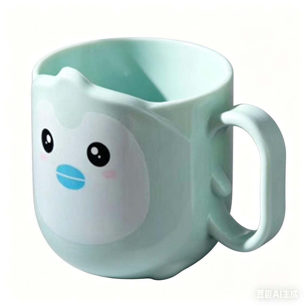 Cartoon Plastic Cup Lightweight And Cute Shatter-Proof Kids Drinking Mug Cup Portable For Travel Teeth Brushing 330ml