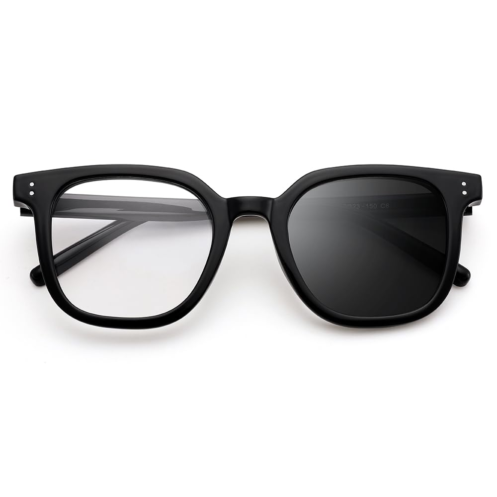Feisedy Blue Light Blocking Sunglasses, TAC Lenses, UV400, Fashionable, TR90, Unisex, Non-Polarized, Large Frame, B1165