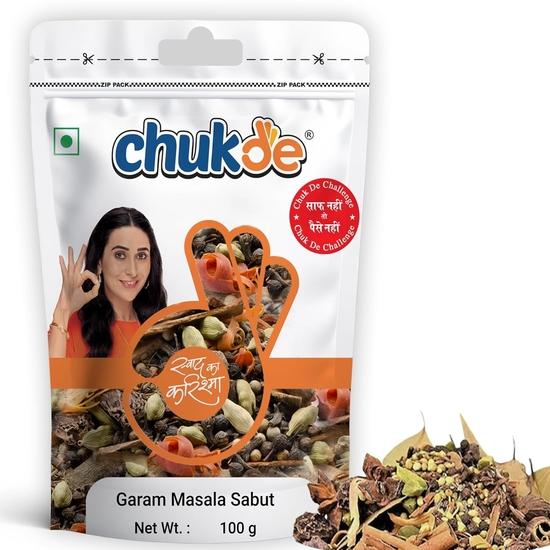 Chukde Garam Masala, Whole Spices Blend of 13 Spices, 100g 100GM