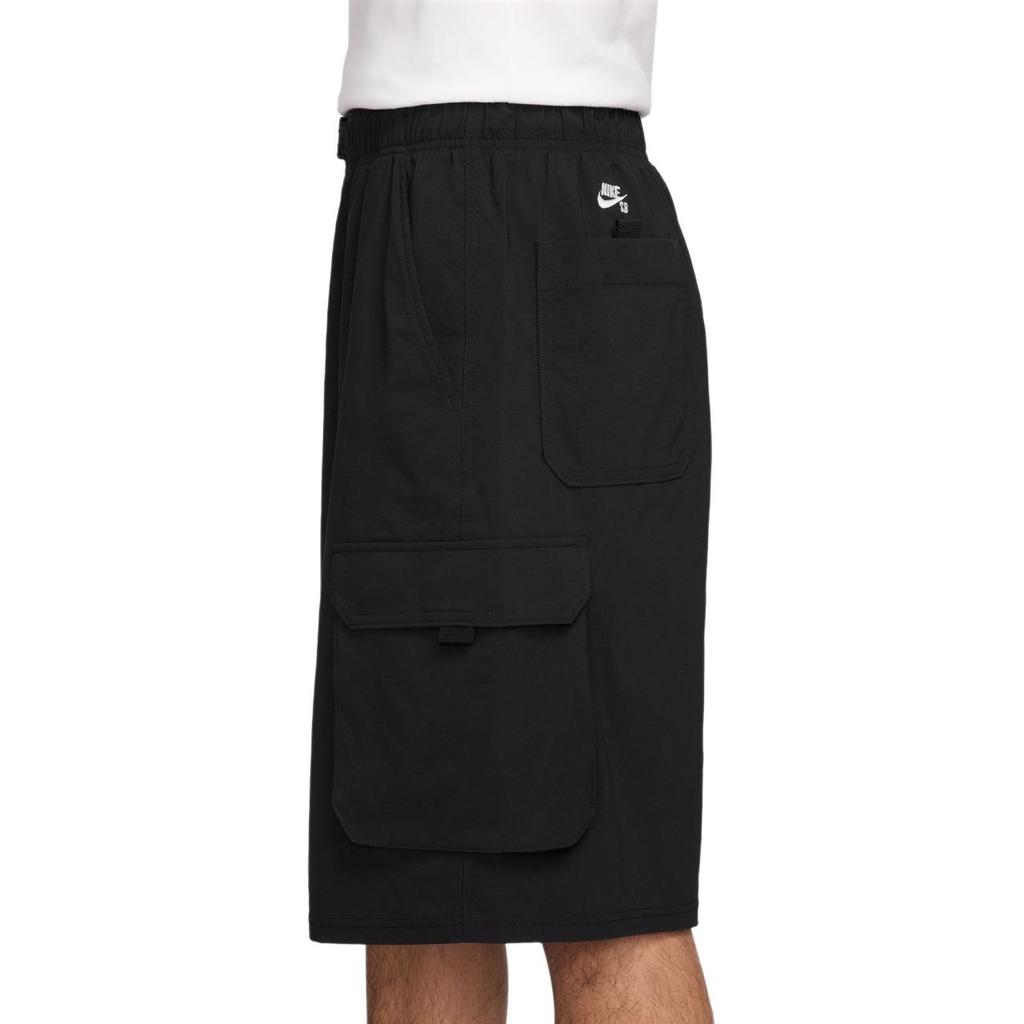 Nike Solid Color Mid Waist Loose Fit Quick Dry Cargo Shorts Men Shorts Black HJ2909010