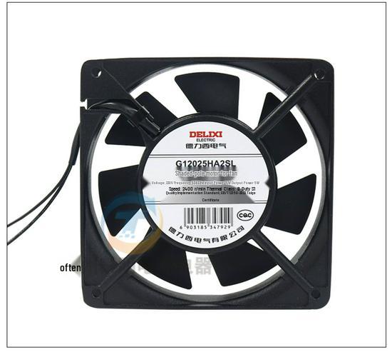 Delixi 220V Industrieller Axial-Abluftventilator, 12038 Kugellager, für Schrankkühlung