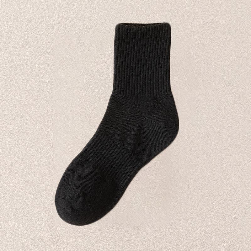 Męskie bawełniane skarpetki sportowe do połowy łydki, czarno-białe, na wiosnę/lato, modny długi styl ze ściągaczem