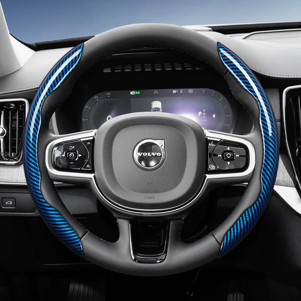 Suitable for Volvo Steering Wheel Cover with Segmented Quick-Release Design, Durable, Compatible with Models Such As Xc60, Xc40, Ex40, Xc90, S60