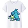 Μόδα Unisex Monsters, Inc. Μπλουζάκι Λευκό Μπλουζάκι Κοντομάνικα Τοπς James -P- Sullivan Αστεία T-Shirts με Γραφικά Mr.Q