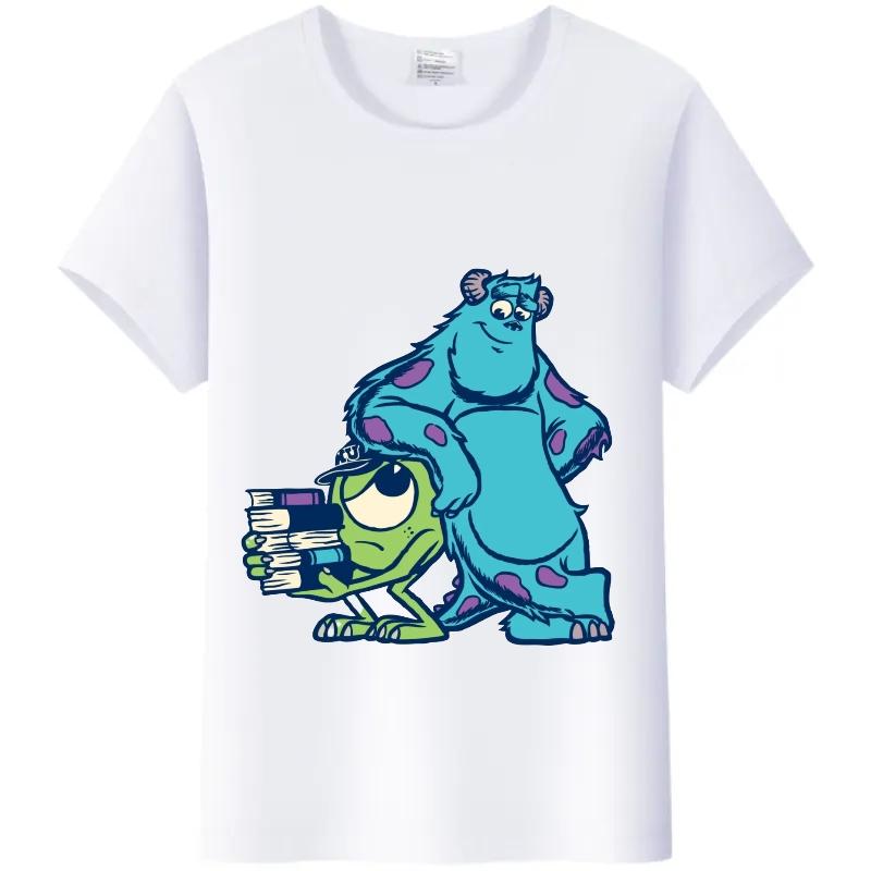 Μόδα Unisex Monsters, Inc. Μπλουζάκι Λευκό Μπλουζάκι Κοντομάνικα Τοπς James -P- Sullivan Αστεία T-Shirts με Γραφικά Mr.Q
