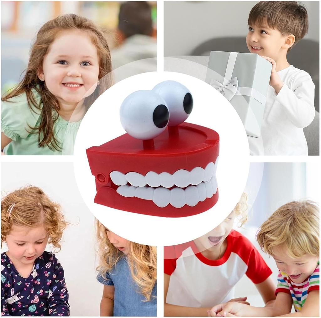 Novelty Chattering Teeth, Interactive Desk Toy, ABS Material, Creative Fun Gag Present, Family Entertainment