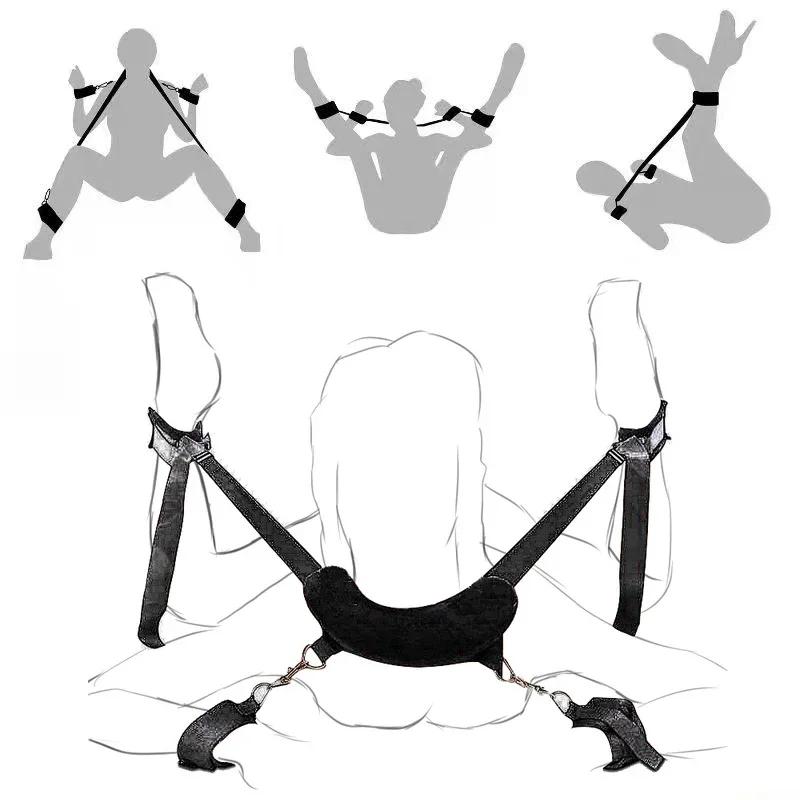 Couples  Restraints Harness Open Legs Spreader Sexy Toys For Couples No Vibrators Sex Tied Legs Adult Accessories 18+ Sextoy