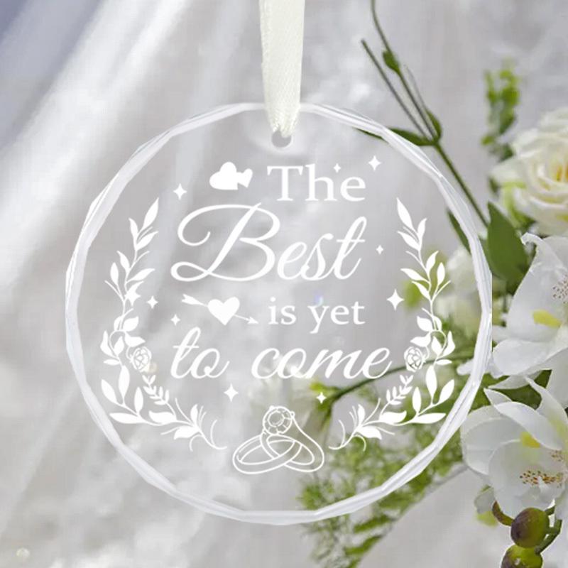 1pc/2pcs Engagement Gifts for Couple, Newly Wed Couples Gift, Glass Engaged Ornament, Just Engaged, Engagement Gift for Her, Bride, Bride To Be