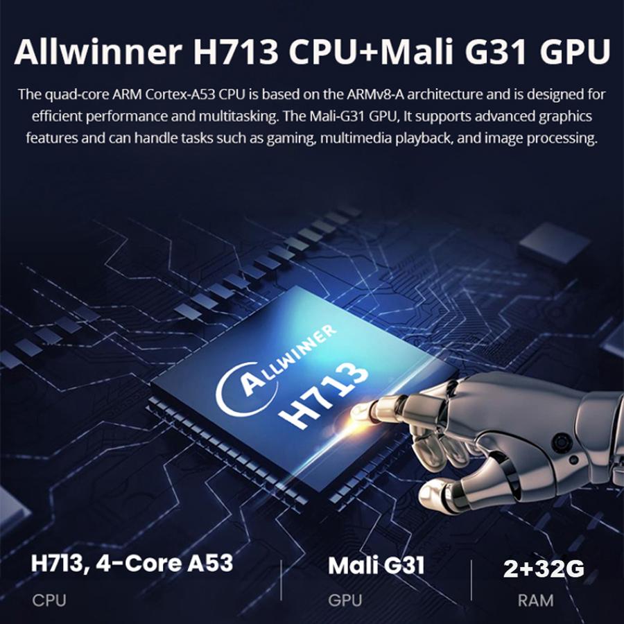 Vivicine L007 Hordozható Android 11 Full HD 1080p Házimozi Projektor, Autofókusz, Automatikus trapéztorzítás-korrekció