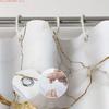 Rideau de douche blanc luxueux Naturel - Avec crochets Imperméable Résistant à la moisissure Facile à installer Lavable