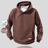 [Four fold buckle] Pinch fold design hooded sweatshirt for men in spring and autumn