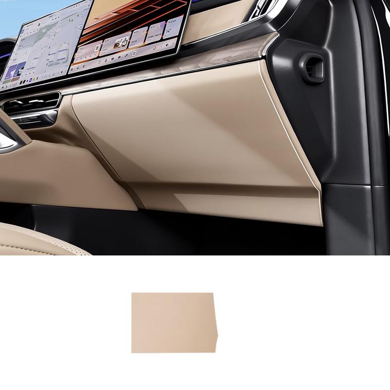 For Zeekr 8X 2026 Main Driver's Panel Glove Box Anti-kick Pad Leather Protective Cover Car Interior Accessories