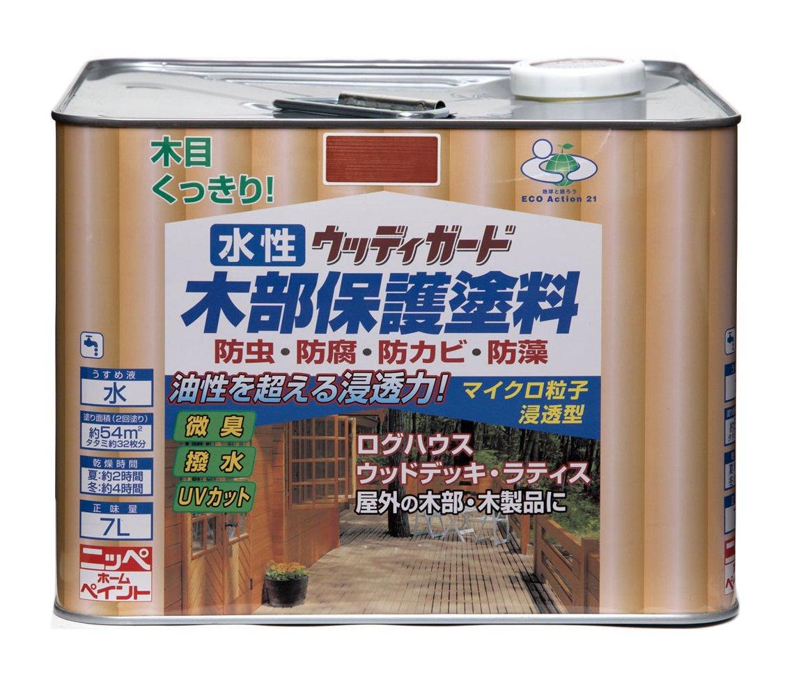Nippon Paint Woody Guard 7 л Тик Морилка для наружных работ Сделано в Японии 4976124532870 На водной основе На водной основе