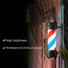 Barber Shop Pole Rotating Lighting Red White Blue Stripe Rotating Light Stripes Sign Hair Wall Hanging LED Downlights