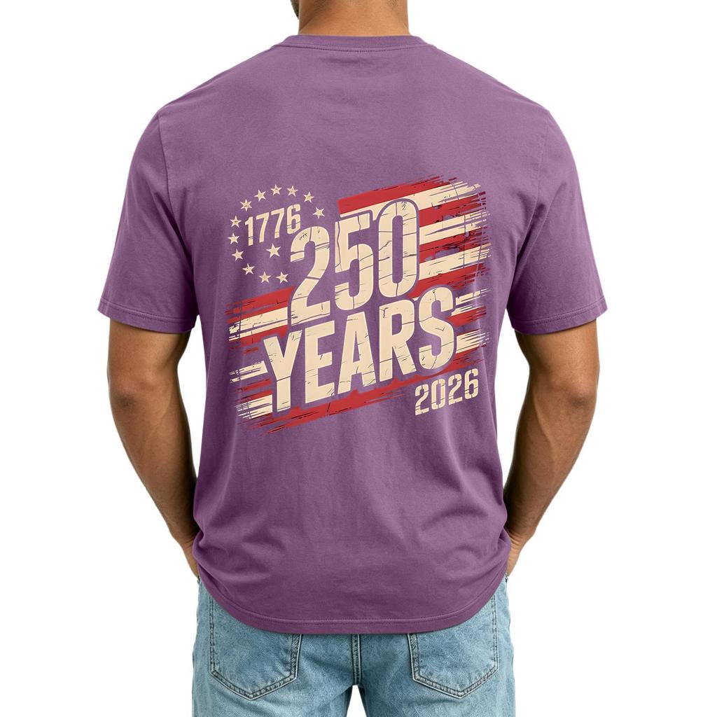 Men V Neck Short Sleeve T Shirt with Independence Day Print Casual Loose Fit Top Pocket Design Comfortable Material