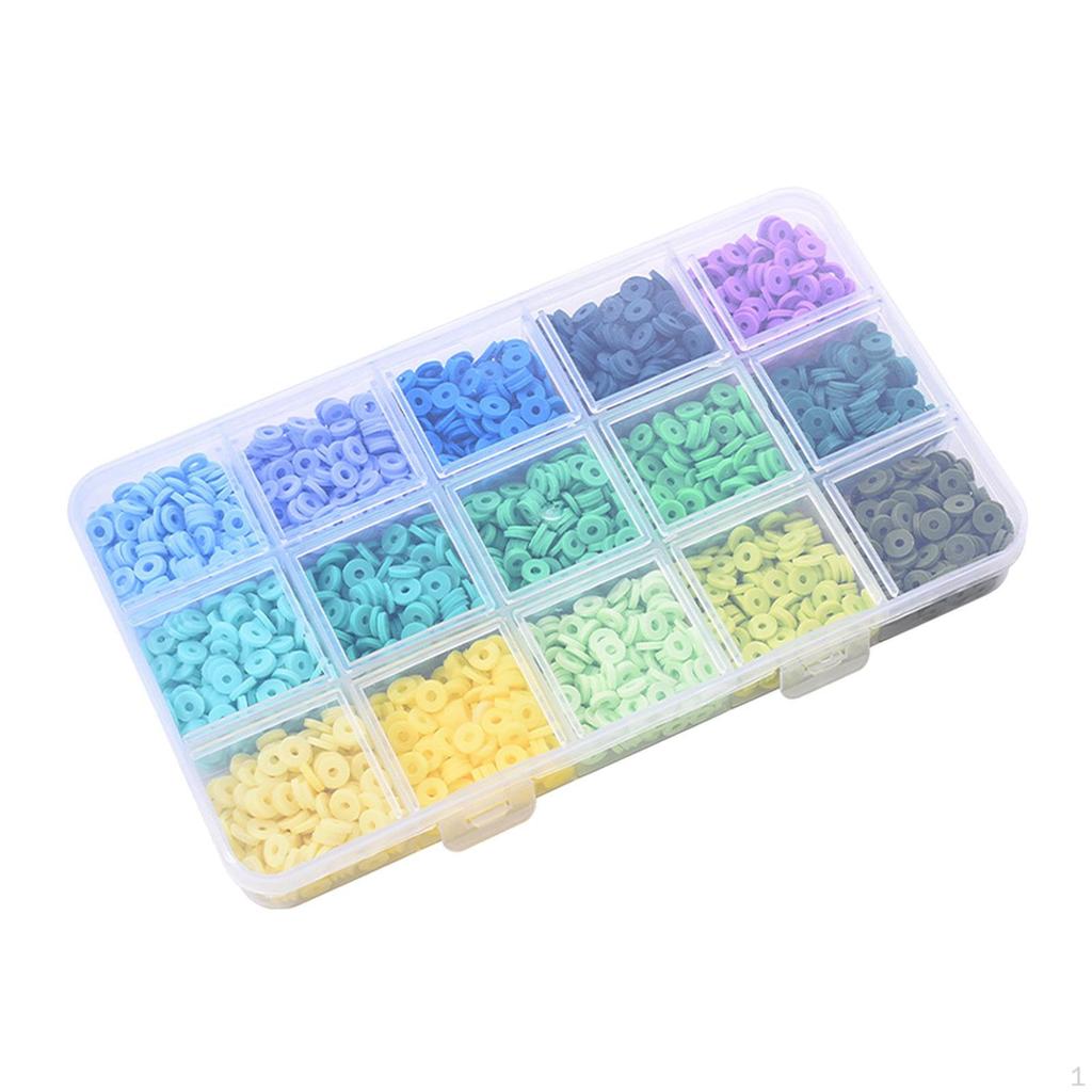 2250 Clay Beads Kit ,Round Pendant Charms ,Flat Loose Spacer Bead for Jewelry Making Finding Beading