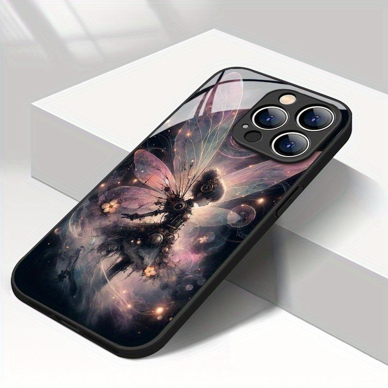 Starry Illusion Butterfly Pattern Tempered Glass Phone Case For iPhone 11 12 13 14 15 16 17 Pro Max 17Air 7 8 Plus XS X XR Cover