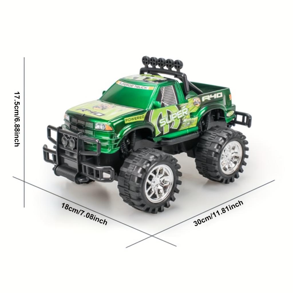 Car Toy Off-Road Push and Go Friction Powered Toy Vehicle Toy Off-Road Military Fighter Car Birthday Party Gift for Kids Boys