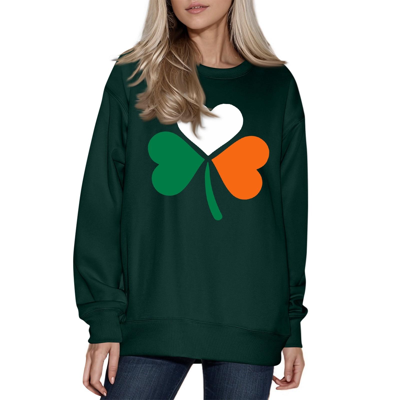 

Жіночий модний повсякденний топ з довгим рукавом, з принтом, з круглим вирізом, світшот XL білий