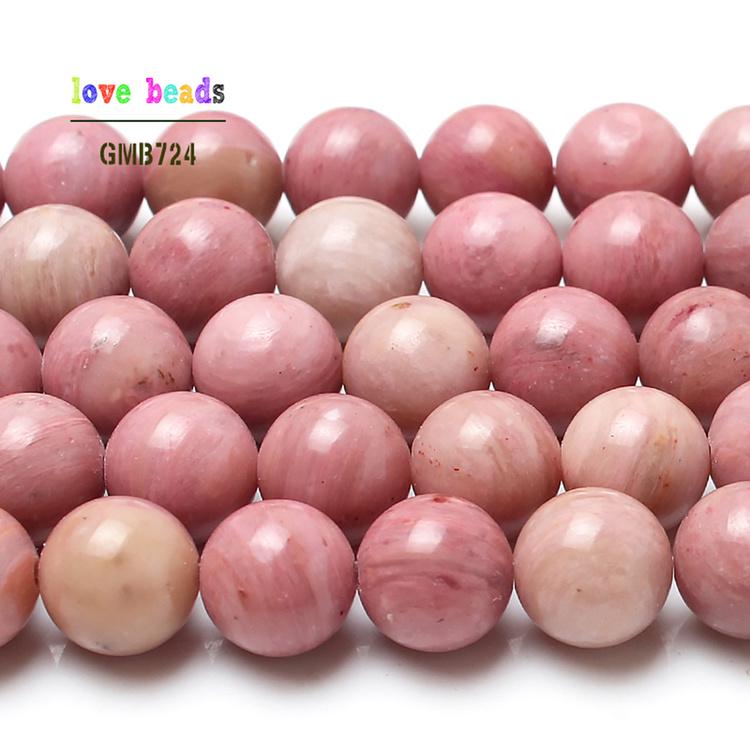 4/6/8/10/12mm piatra naturala de rodonit margele rotunde de 15 inch pentru realizarea de bijuterii margele libere