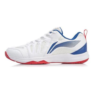 Pantofi de badminton cu talpă joasă, pentru bărbați, pentru toate scopurile, King Fabric, rezistenți la uzură, antiderapanți, absorbție de șoc, alb/albastru, AYTP011-13