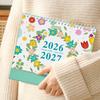 2026-2027 Floraler Schreibtischkalender Spiralbindung Januar bis Juni 18 Monate Monatsplaner Heim Büro