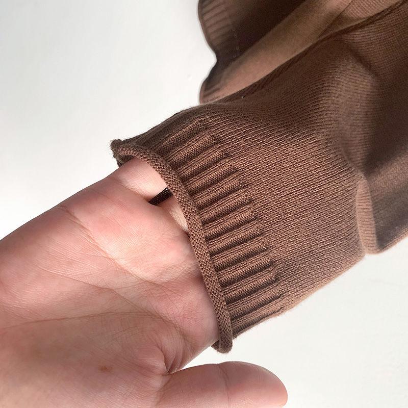 Women's Loose V-neck Long Sleeve Knitted Cardigan for Spring and Autumn 2025