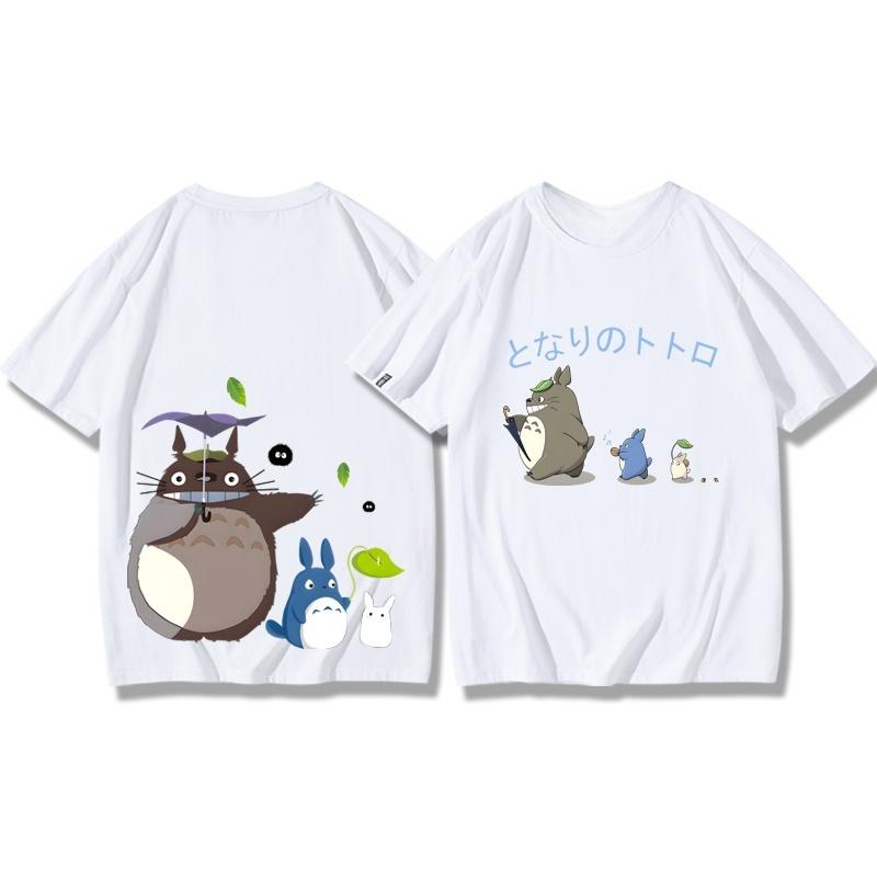 New Summer Totoro Cotton Printed T-shirt Children's Wear Street Men's and Women's Wear Summer Fashion Casual Top T-shirt