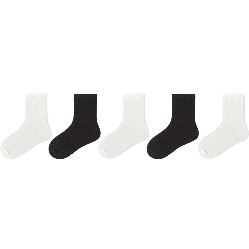 Minibala 5-Pack Kids Striped Mid-Calf Socks 100
