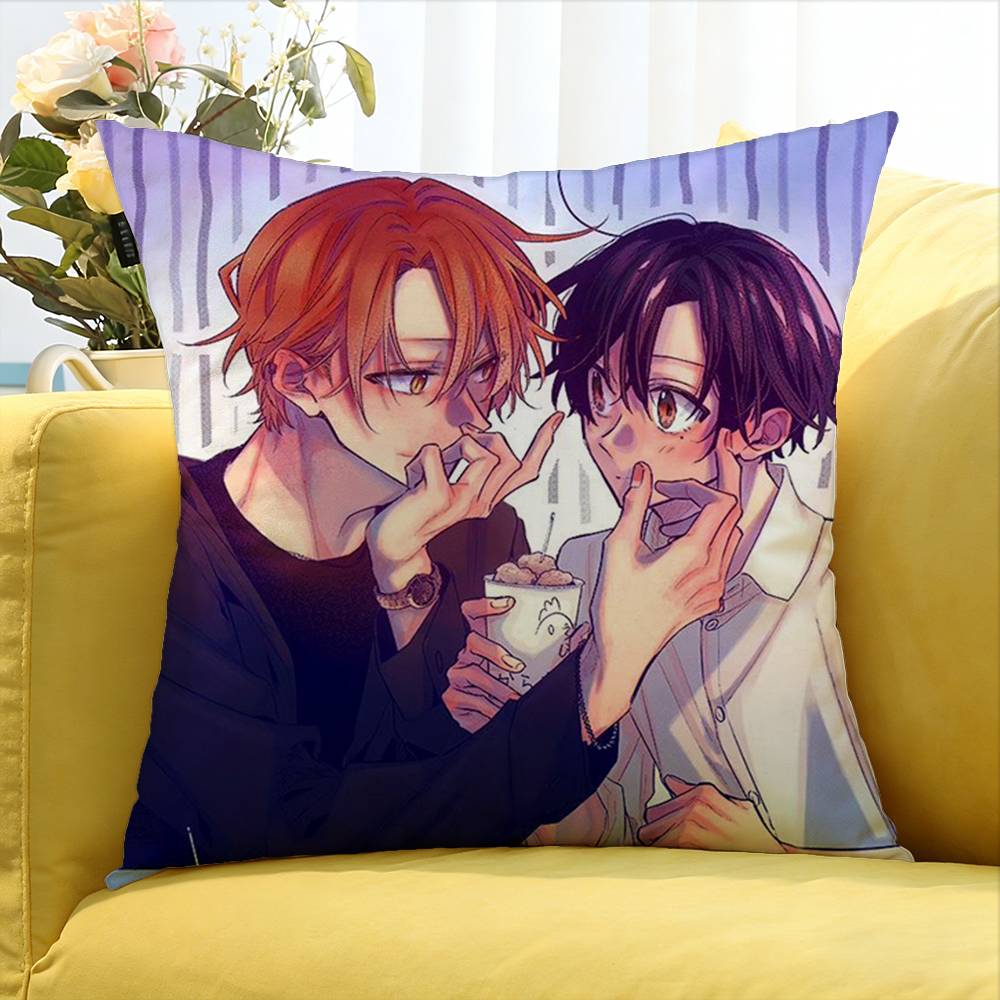 Sasaki to Miyano BL World Various Sizes Square Pillow Case For Car Home Bedchamber Decor