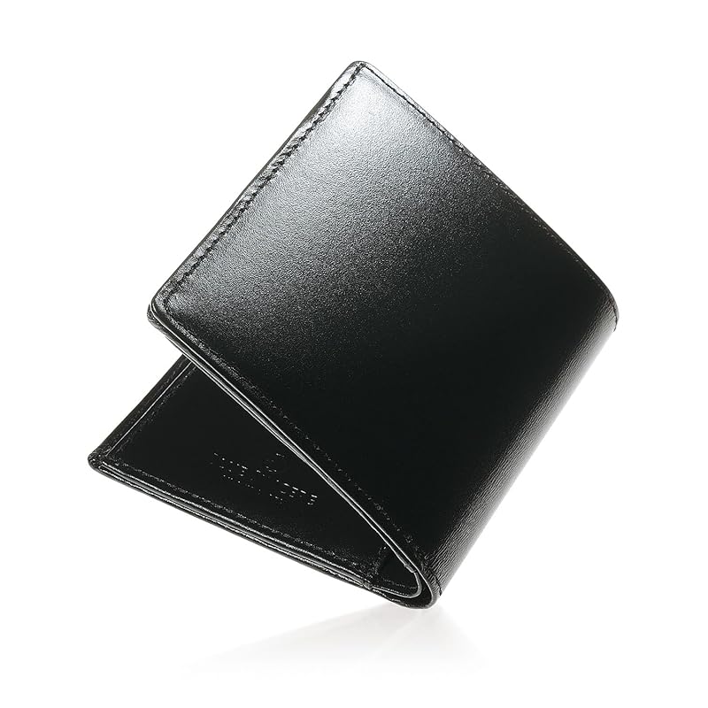

[BLUE SINCERE] wallet men s bifold wallet genuine leather italian leather wallet small compact slim Thin with gift box / IHW1 (Royal Black)