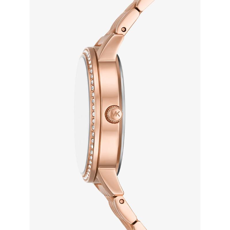 Michael Kors Melissa Pavé Rose Gold-Tone Watch MKO1081