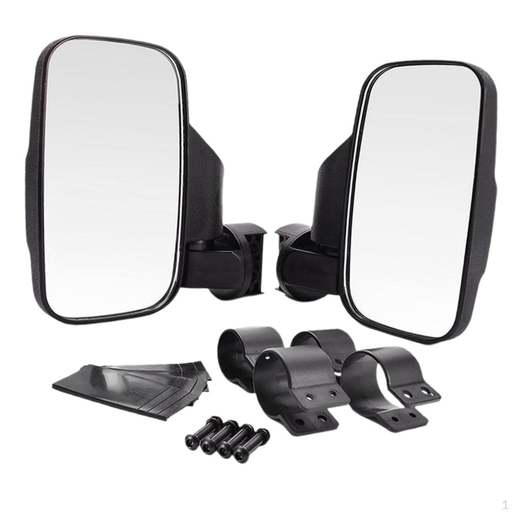 2 Pieces UTV Rearview Side Mirror Accessories View Mirrors for Atvs
