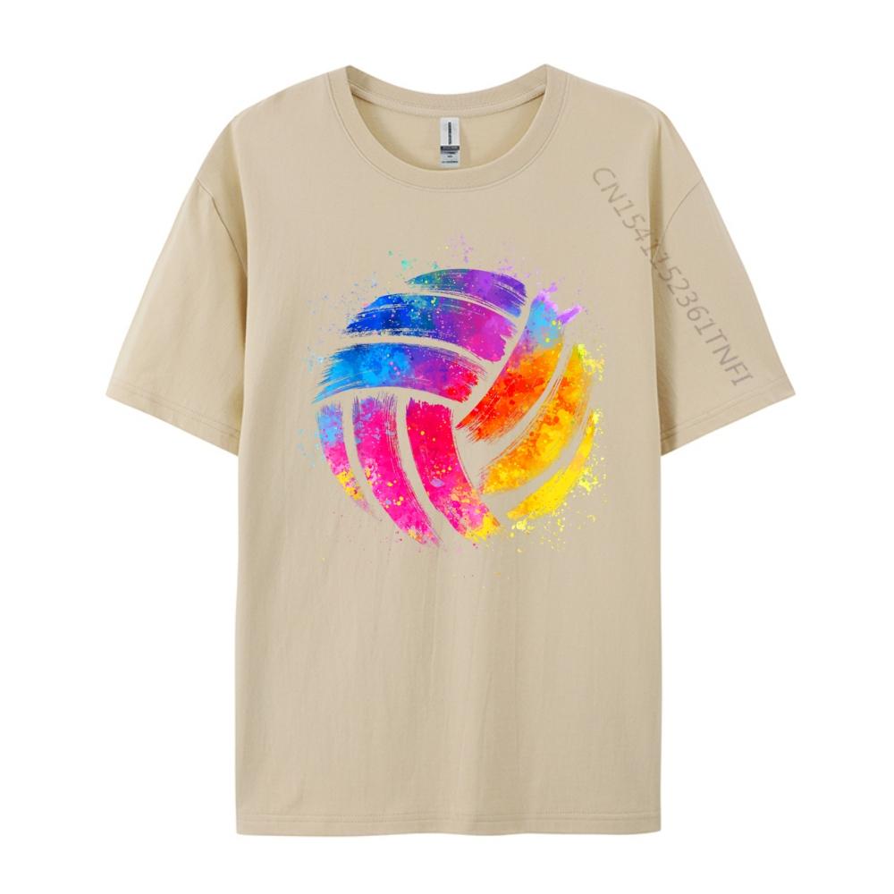 Volleyball Art Boy Girl Volleyball Lover Funny Shirt Mens Clothing 2024 Graphic Tshirt Fathers Day